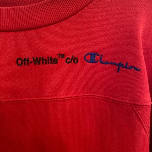 SOLD Champion x Off White Long Sleeve Crewneck - Picture 7 of 8